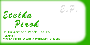etelka pirok business card
