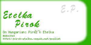 etelka pirok business card